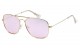 Fashionable Clear Ear Tips Square Aviator Sunglasses AF112-RV