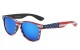 Iconic Design USA Flag Sunglasses WF01-USA-BK 