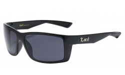 Locs Shiny Black Square Sunglasses loc91143-bk