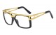 Fashion Metallic Clear Lens Eyewear nerd-1213