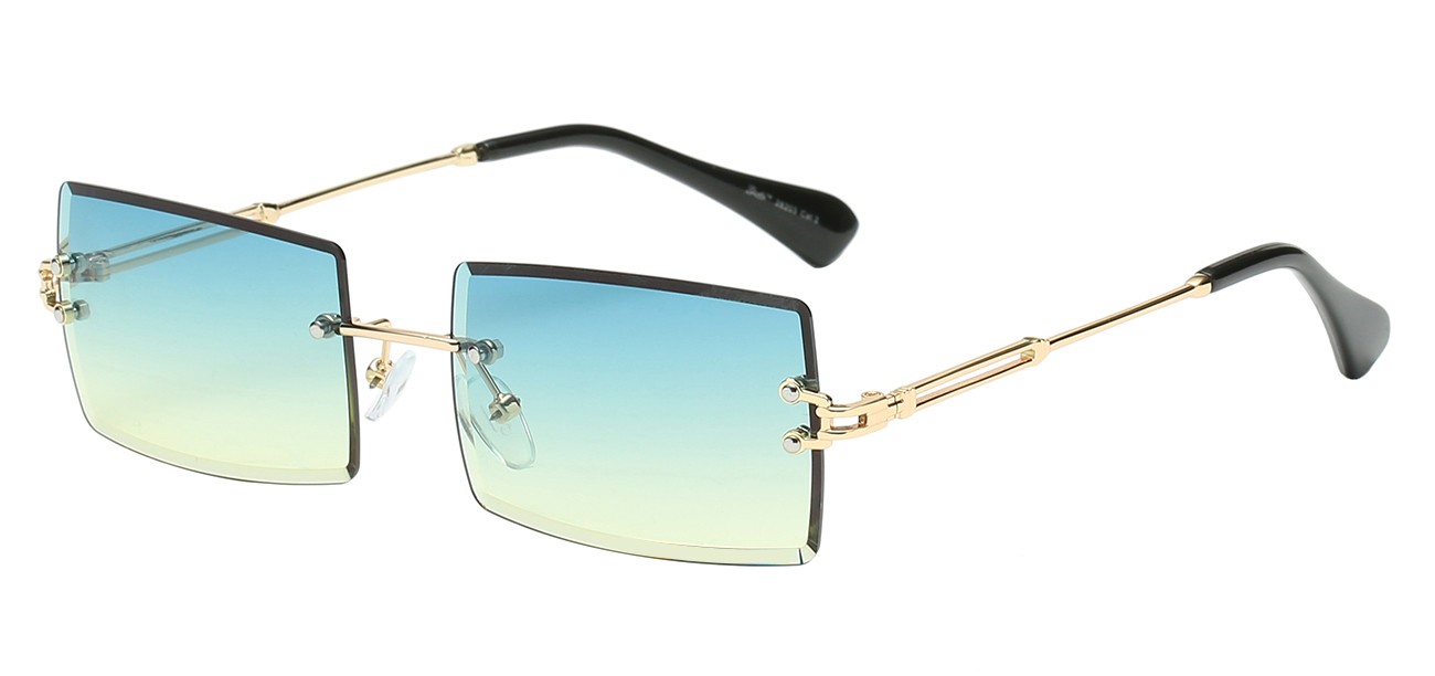 Giselle Rimless Rectangle Sunglasses Wholesale GSL28203