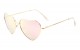 Metallic Heart Frame Sunglasses M10054