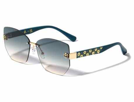 Lion Head Metallic Rimless Sunglasses lh-m7837