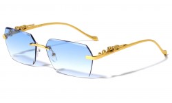 Metal Rimless Rectangle Sunglasses m4055