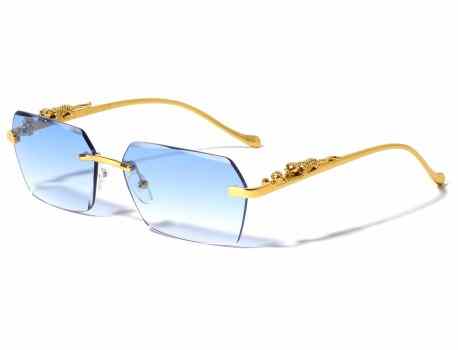 Metal Rimless Rectangle Sunglasses m4055