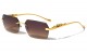 Metal Rimless Rectangle Sunglasses m4055