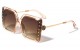 KLEO Rimless Sides Studded Rivet Fashion Butterfly Wholesale Sunglasses lh-p4066