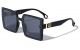 KLEO Tip Temple Cutout Square Wholesale Sunglasses lh-p4069