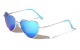  Heart Shaped Sunglasses with Color Mirror Lens