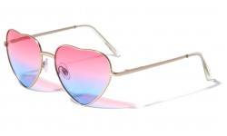 Oceanic Color Lens Heart Shaped Wholesale Sunglasses