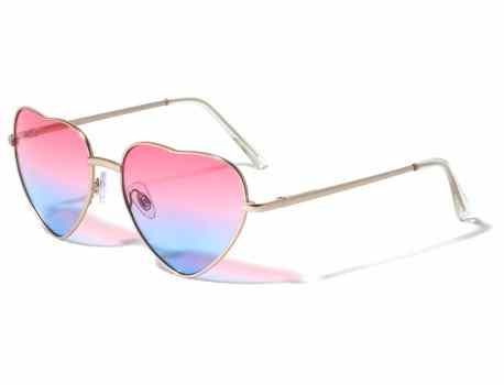 Oceanic Color Lens Heart Shaped Wholesale Sunglasses