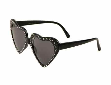 Heart Shaped Studded Sunglasses