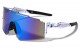 Rimless Shield Ink Splater Sunglasses bp0199-cm