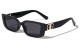 Mirrored-B Rectangle Sunglasses p30568