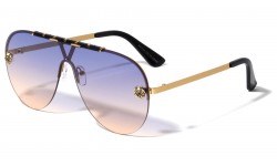 Lion Head Metallic Rimless Sunglasses lh-m7837