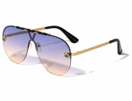 Lion Head Metallic Rimless Sunglasses lh-m7837