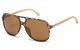 Bamboo Wood Aviator Sunglasses 88001