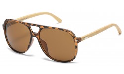 Bamboo Wood Aviator Sunglasses 88001