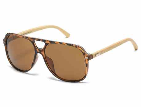 Bamboo Wood Aviator Sunglasses 88001