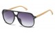 Bamboo Wood Aviator Sunglasses 88001