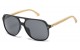 Bamboo Wood Aviator Sunglasses 88001