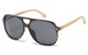 Bamboo Wood Aviator Sunglasses 88001