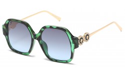 Rhinestone Square Frame Sunglasses rs1977