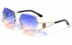 KLEO Rimless Metallic Sunglasses lh-m7821