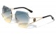 KLEO Rimless Metallic Sunglasses lh-m7821