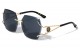 KLEO Rimless Metallic Sunglasses lh-m7821