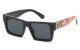 Locs Skull Printed Temple Sunglasses loc91125-skl