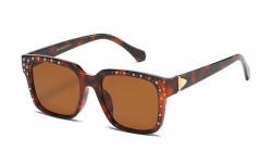 Rhinestone Square Frame Sunglasses rs1977