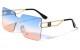 Lion Head Metallic Rimless Sunglasses lh-m7837