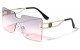 Lion Head Metallic Rimless Sunglasses lh-m7837