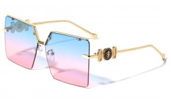 Lion Head Metallic Rimless Sunglasses lh-m7837