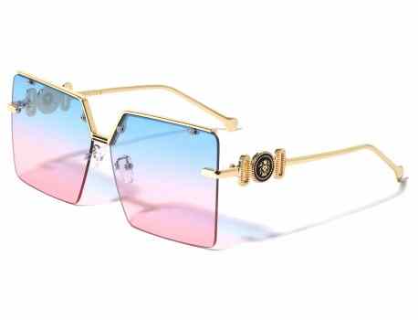 Lion Head Metallic Rimless Sunglasses lh-m7837