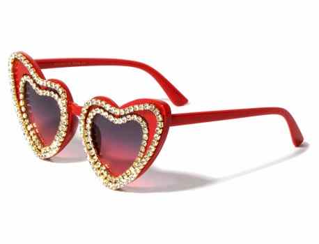 Metallic Rimless Heart Frame M10675-HEART