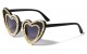 Metallic Rimless Heart Frame M10675-HEART