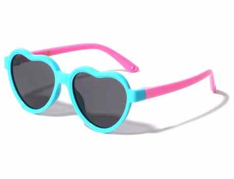 Kids Heart Glitter Sunglasses k870-heart