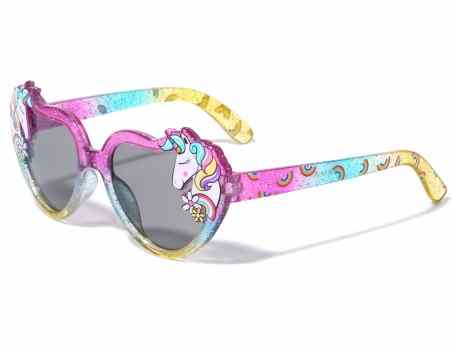 Kids Heart Glitter Sunglasses k870-heart