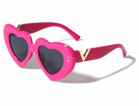 Heart Shaped Rose Gold Sunglasses