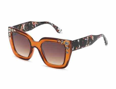 Rhinestone Square Frame Sunglasses rs1977