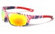 American Flag Rectangle Sports Sunglasses bp0210-flag