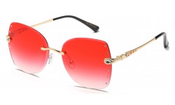 Rhinestone Semi Rimless Frame Shades rs1982