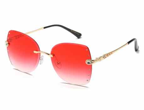 Rhinestone Semi Rimless Frame Shades rs1982