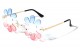 Metallic Rimless Heart Frame M10675-HEART