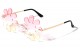 Metallic Rimless Heart Frame M10675-HEART