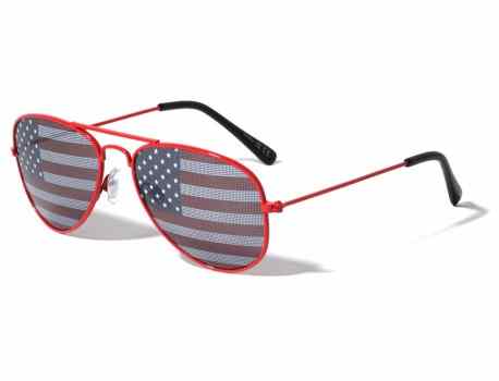 Kids American Flag Aviators Sunglasses k6941-flag