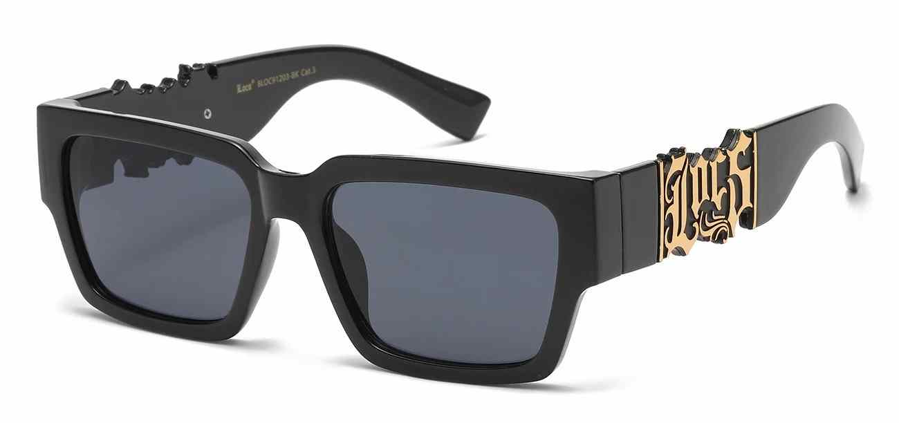 Locs Square Men's Wholesale Sunglasses LOC91085-BK