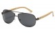 Bamboo Wood Aviator Sunglasses 88001